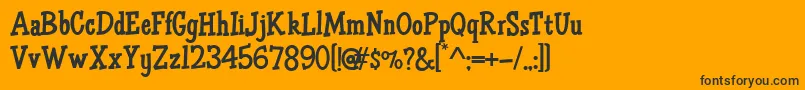 HffAirApparent Font – Black Fonts on Orange Background