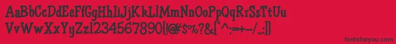 HffAirApparent Font – Black Fonts on Red Background