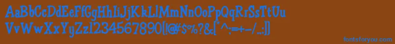 HffAirApparent Font – Blue Fonts on Brown Background