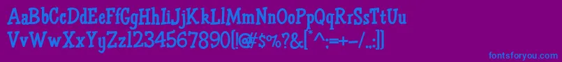 HffAirApparent Font – Blue Fonts on Purple Background