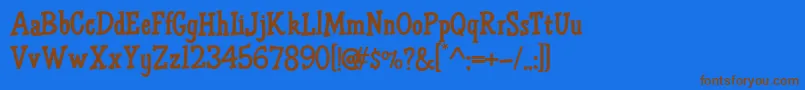 HffAirApparent Font – Brown Fonts on Blue Background