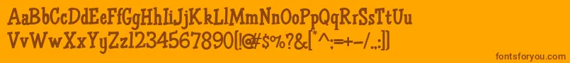 HffAirApparent Font – Brown Fonts on Orange Background