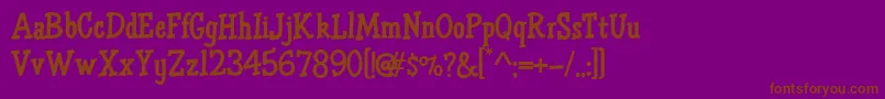 HffAirApparent Font – Brown Fonts on Purple Background