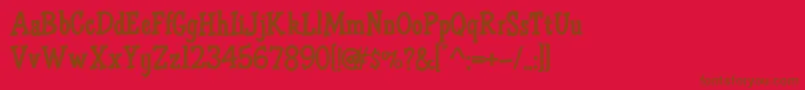 HffAirApparent Font – Brown Fonts on Red Background
