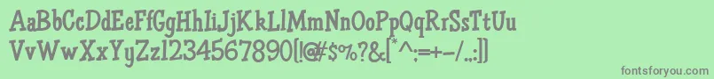 フォントHffAirApparent – 緑の背景に灰色の文字