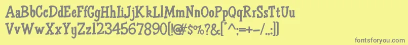 HffAirApparent Font – Gray Fonts on Yellow Background