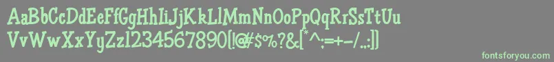 HffAirApparent Font – Green Fonts on Gray Background