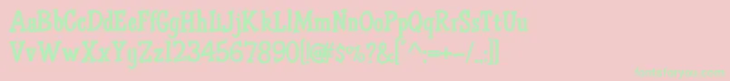 HffAirApparent Font – Green Fonts on Pink Background