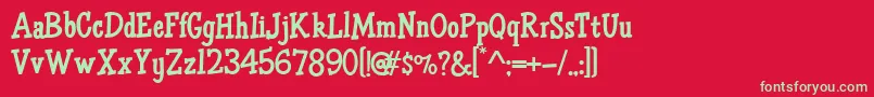 HffAirApparent Font – Green Fonts on Red Background