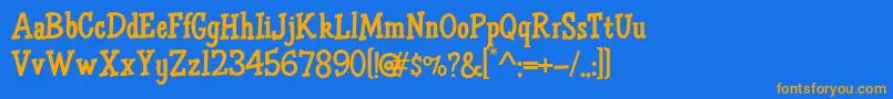 HffAirApparent Font – Orange Fonts on Blue Background