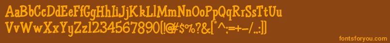 HffAirApparent Font – Orange Fonts on Brown Background
