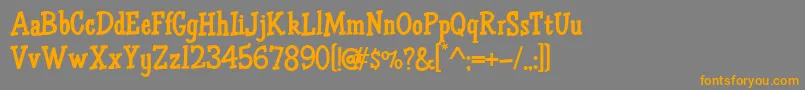 HffAirApparent Font – Orange Fonts on Gray Background