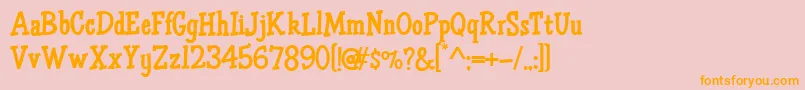 HffAirApparent Font – Orange Fonts on Pink Background