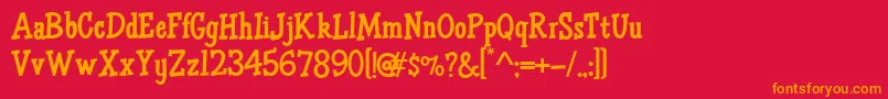 HffAirApparent Font – Orange Fonts on Red Background