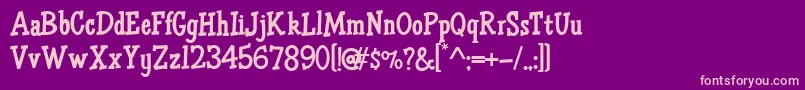 HffAirApparent Font – Pink Fonts on Purple Background