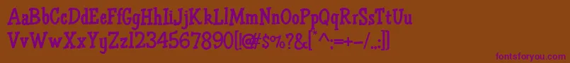 HffAirApparent Font – Purple Fonts on Brown Background