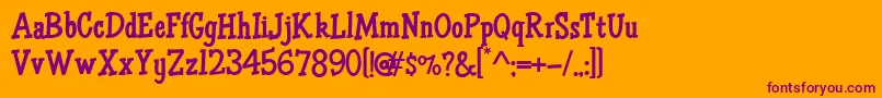 HffAirApparent Font – Purple Fonts on Orange Background
