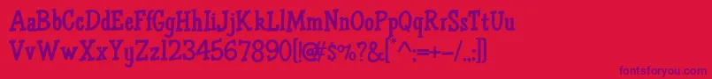 HffAirApparent Font – Purple Fonts on Red Background