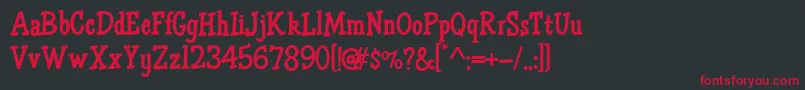 HffAirApparent Font – Red Fonts on Black Background