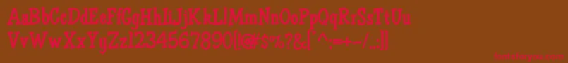 HffAirApparent Font – Red Fonts on Brown Background