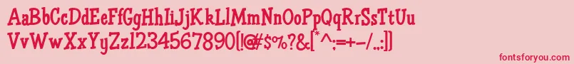 HffAirApparent Font – Red Fonts on Pink Background