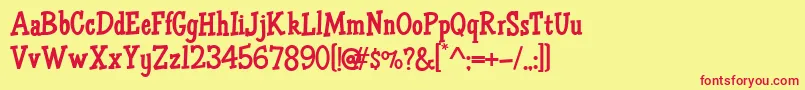 HffAirApparent Font – Red Fonts on Yellow Background