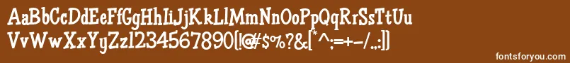 HffAirApparent Font – White Fonts on Brown Background