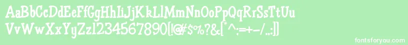 HffAirApparent Font – White Fonts on Green Background