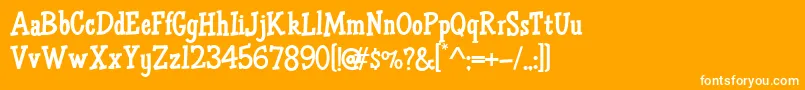 HffAirApparent Font – White Fonts on Orange Background