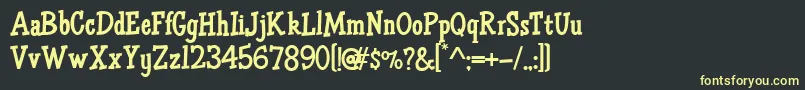 HffAirApparent Font – Yellow Fonts on Black Background
