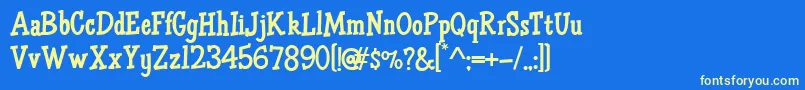 HffAirApparent Font – Yellow Fonts on Blue Background