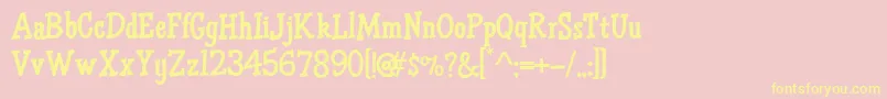 HffAirApparent Font – Yellow Fonts on Pink Background