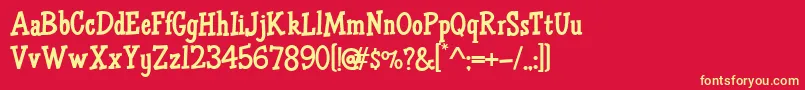 HffAirApparent Font – Yellow Fonts on Red Background