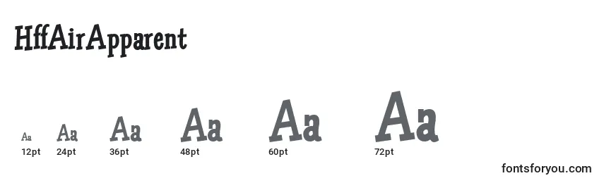 Размеры шрифта HffAirApparent