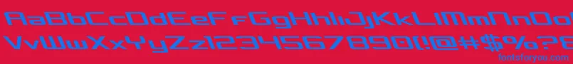 フォントConcielianleft – 赤い背景に青い文字