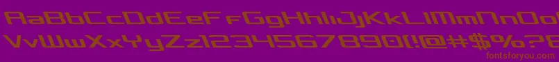 フォントConcielianleft – 紫色の背景に茶色のフォント