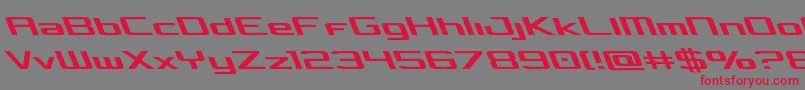 フォントConcielianleft – 赤い文字の灰色の背景
