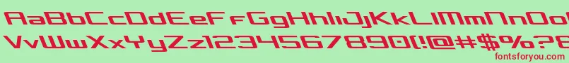 Concielianleft-fontti – punaiset fontit vihreällä taustalla