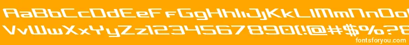 Concielianleft-Schriftart – Weiße Schriften auf orangefarbenem Hintergrund