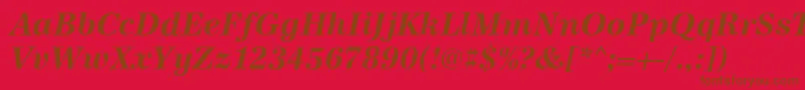 Antiqua ffy Font – Brown Fonts on Red Background
