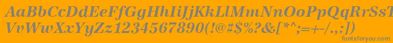 Antiqua ffy Font – Gray Fonts on Orange Background