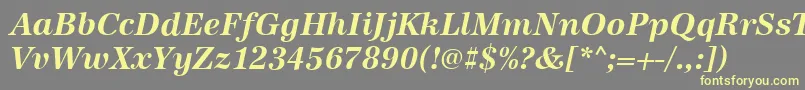 Antiqua ffy Font – Yellow Fonts on Gray Background