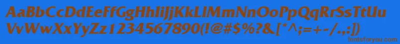 AgfriquerBoldoblique Font – Brown Fonts on Blue Background