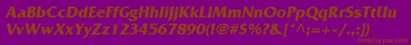 AgfriquerBoldoblique Font – Brown Fonts on Purple Background