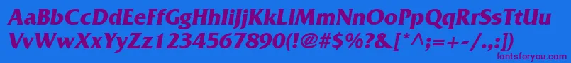 AgfriquerBoldoblique Font – Purple Fonts on Blue Background