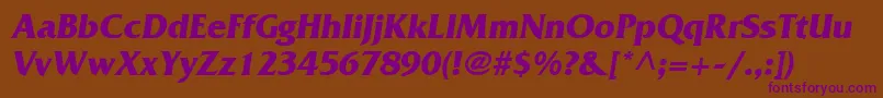 AgfriquerBoldoblique Font – Purple Fonts on Brown Background