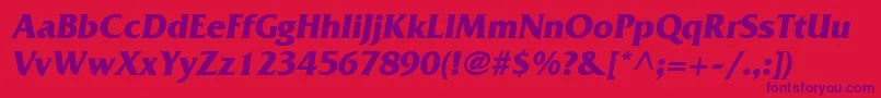 AgfriquerBoldoblique Font – Purple Fonts on Red Background