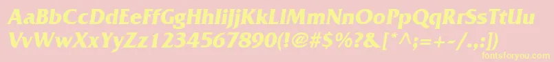 AgfriquerBoldoblique Font – Yellow Fonts on Pink Background