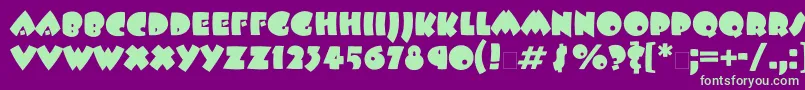 Beeskneesett Font – Green Fonts on Purple Background