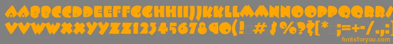 Beeskneesett Font – Orange Fonts on Gray Background